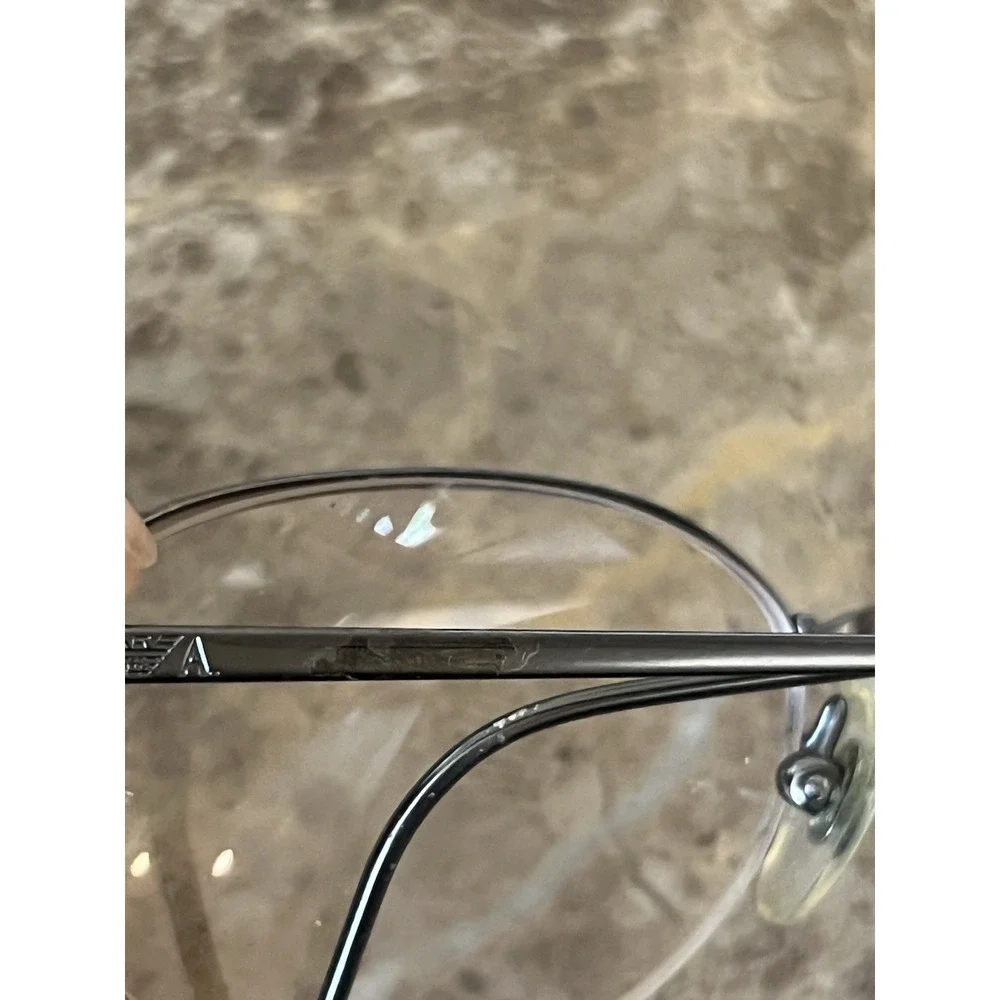 Emporio Armani Eyeglasses Frames Only, 118 1145, 47-19-130, Silver Made in Italy
